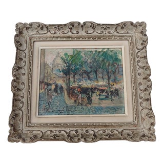 Jacques Van Den Bussche, Landscape Composition, 1930, Oil Painting on Panel For Sale