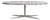 Mid-Century Dining Table with Oval Marble Mosaic Top For Sale