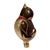 Vintage 1970s Songbird Clip-On Hand Blown Christmas Ornament With Gold Micca For Sale