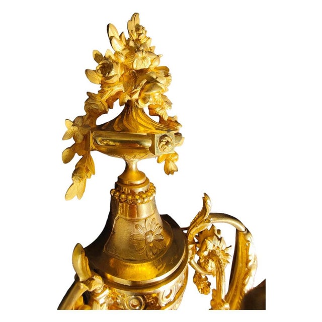 Italian Empire Sconces in Gilded Bronze, 1750s, Set of 2 For Sale - Image 9 of 14