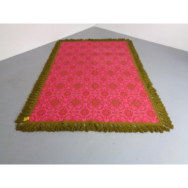 Large Barocco World Creations Wool Bedspread by Bolis, Italy, 1970s For Sale - Image 3 of 18