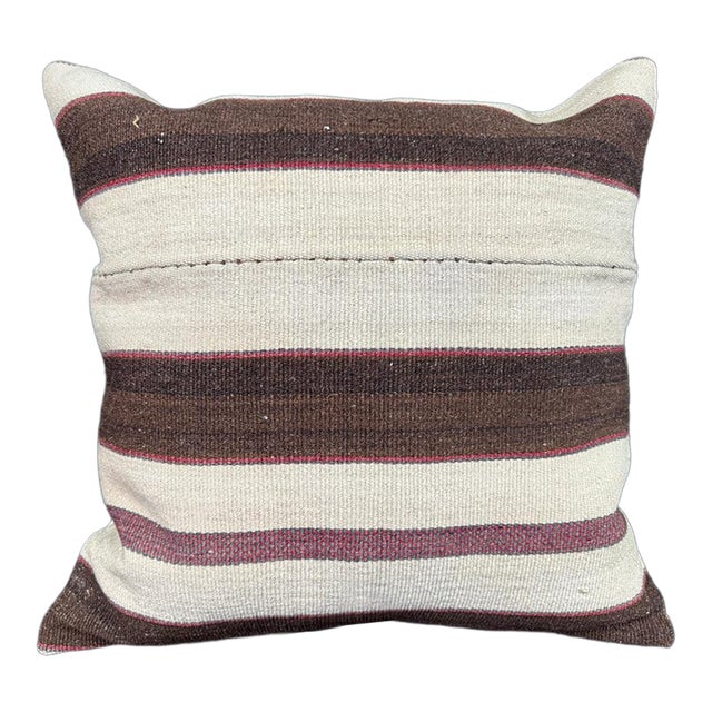 Turkish Hemp Pillow Cushion Natural Beige Brown Pillow Cushion Cover 24x24 For Sale