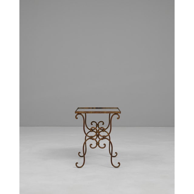 French Provincial 20th Century French Brass Coffee Table With Glass Top For Sale - Image 3 of 18