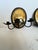 Antique Hammered Brass & Iron Candle Sconces -a Pair For Sale - Image 4 of 8