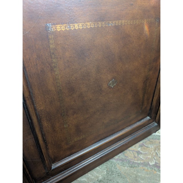 Maitland Smith Style Leather Book Screen Room Divider For Sale - Image 13 of 14