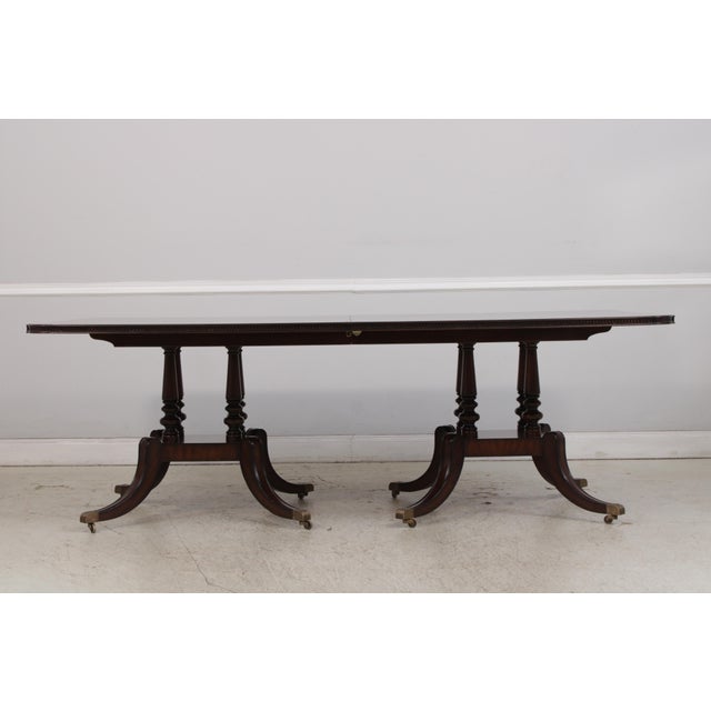 Traditional Maitland Smith Flame Mahogany Dining Table For Sale - Image 3 of 18