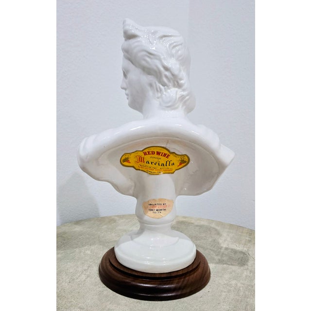 Italian Casa Cameri Marcialla Red Wine Lady Bust Decanter – Fort Worth Import For Sale In Dallas - Image 6 of 9