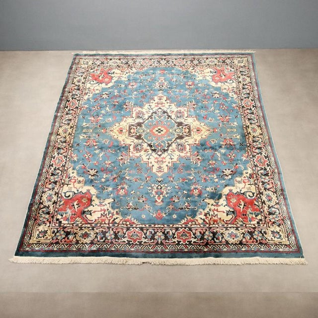 Vintage Mechanical Rug in Wool For Sale - Image 3 of 9
