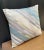 1980s pastel blue/lavender/pink striped silk pillow. Some mild discoloration spots on one area at backing of pillow; see...