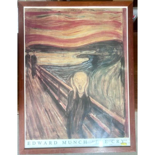 Blue Original Framed Poster Edward Munch “The Cry” For Sale - Image 8 of 9