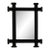 Mid 20th Century France Black Iron Mirror For Sale