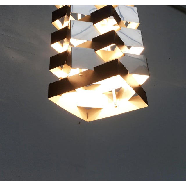 Mid-Century Dutch Star Pendant Lamp by J. J. M. Hoogervorst for Anvia For Sale - Image 14 of 18