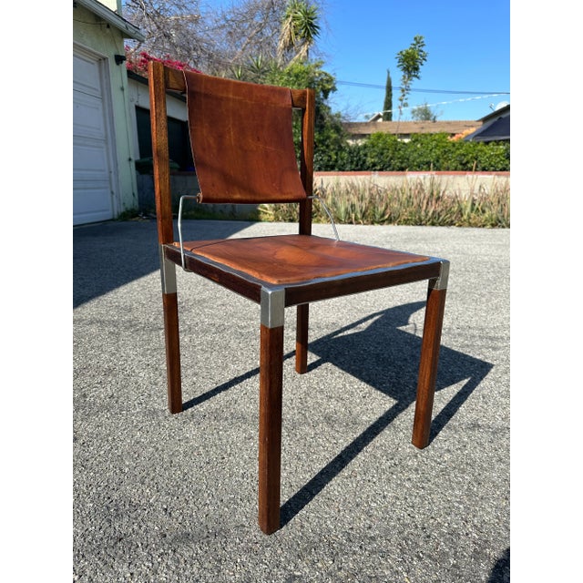 1990s Zele Marcus and Alexis Style Leather Chair For Sale - Image 5 of 11