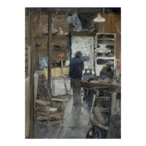 Late 20th Century Workshop Interior Impressionist Painting