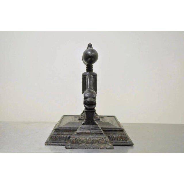 Antique 19th C. Cast Iron Classical Figural Dolphin Victorian Book Press For Sale - Image 9 of 12