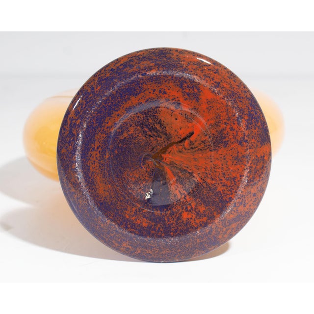 Pink Signed 1996 Art Glass Decanter Bottle by Eric Bladholm For Sale - Image 8 of 8