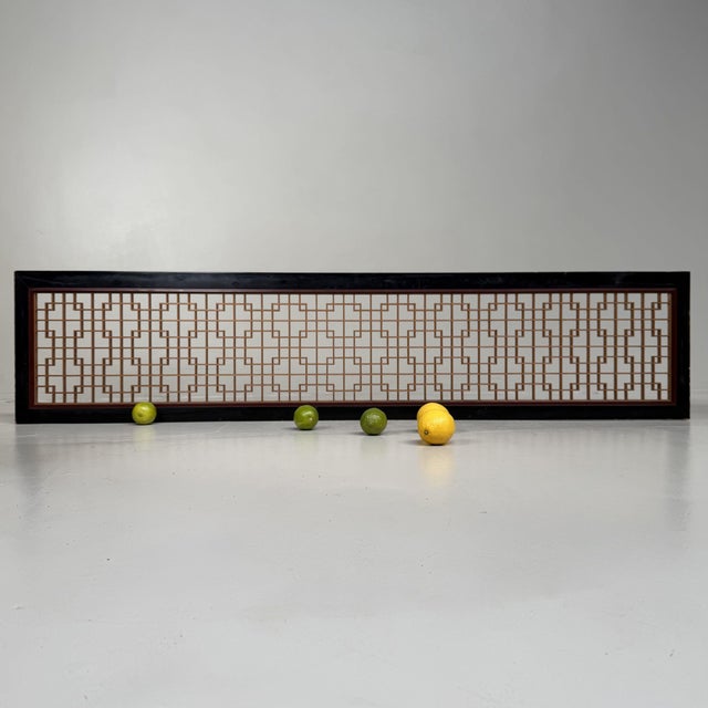 Japanese Ranma with Kumiko Lattice Serene Wall Panel, 1950s For Sale - Image 4 of 17