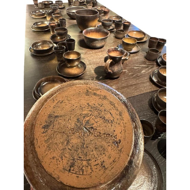 Ceramic Dinner Service by Jean Marais for Vallauris, 1960s, Set of 89 For Sale - Image 10 of 12