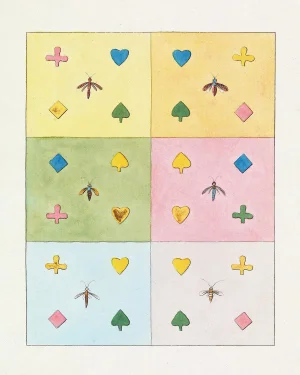 Reproduction "Lucky Charms" Geometric Pastel Color Art Print