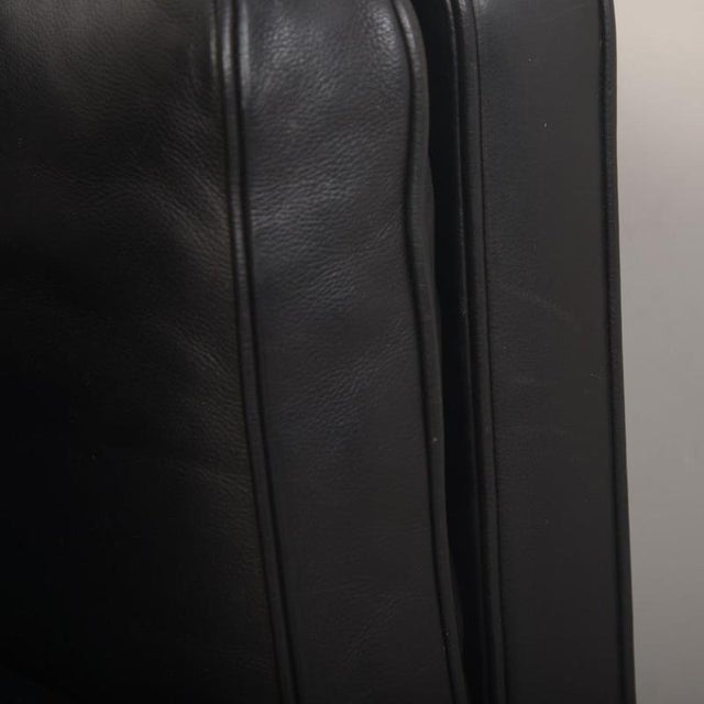 Moel 2213 3-Seater Sofa in Black Leather by Børge Mogensen, 2001 For Sale - Image 11 of 18