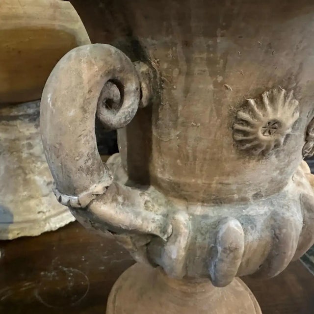 1900 - 1909 1900s Neoclassical Terracotta Italian Crater Vase For Sale - Image 5 of 12