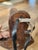 19th-Century Primitive Wood, Leather & Iron Fireplace Bellows With Studded Folk Art Decoration For Sale - Image 11 of 18