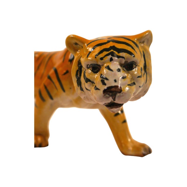 1950's Ceramic Italian Tiger | Chairish