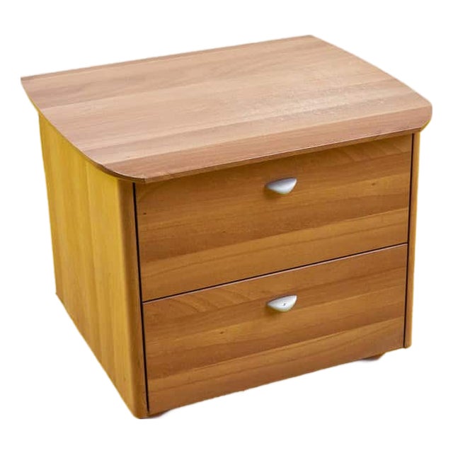 Modern Birch Bedside Table For Sale