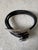 Vintage sterling silver and leather strap bracelet.