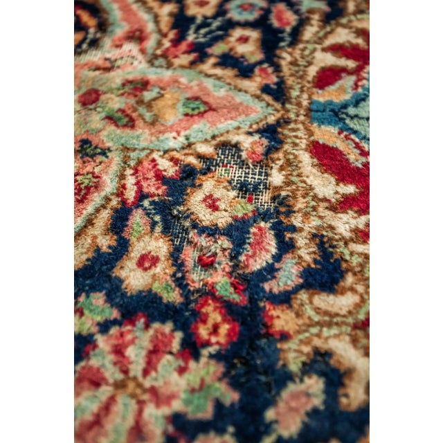 Middle Eastern Hand-Knotted Kerman Rug For Sale - Image 11 of 12