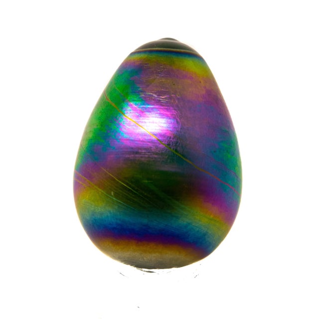 Mid 20th Century Mid 20th Century Art Glass Eggs- Set of 2 For Sale - Image 5 of 13