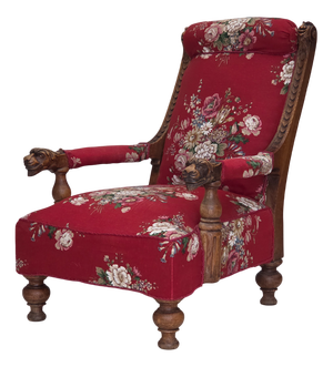 Vintage Danish Lounge Chair in Furniture Cotton Fabric, 1930s