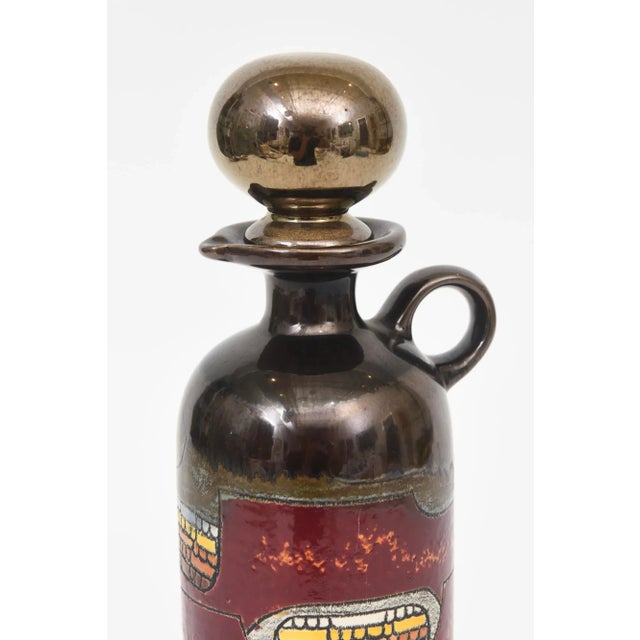 Abstract Abstract Glazed Ceramic Object Decanter by Vega, 1970's For Sale - Image 3 of 12
