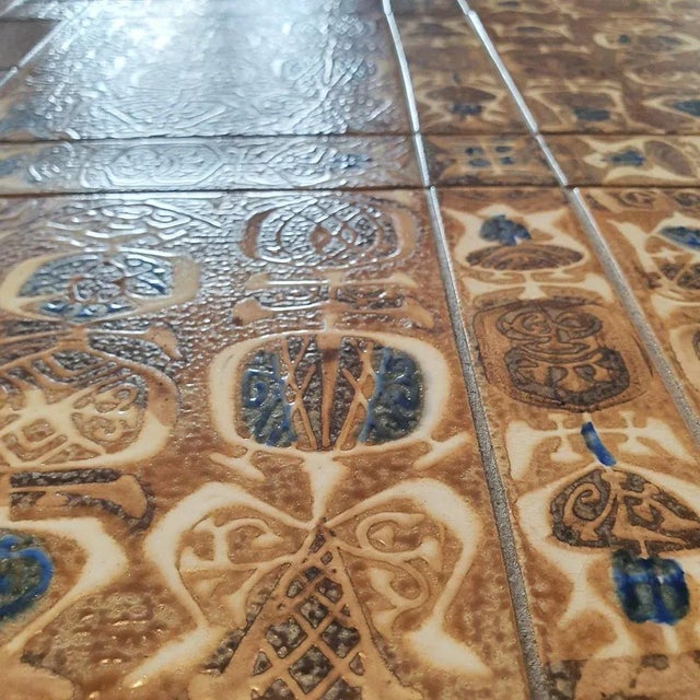 Brown Danish Rosewood Coffe Table with Mosaic, 1960s For Sale - Image 8 of 12