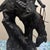 Traditional Vintage Ceramic Matte Black Cowboy Statue – Western Decor Figurine For Sale - Image 3 of 11