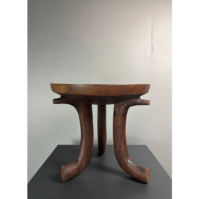 Mid-Century African Tribal Jimma or Oromo Tripod Stool Side Table, 1960s For Sale - Image 12 of 18