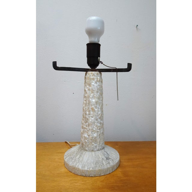 Large Vintage Alabaster Table Lamp, Spain, 1950s For Sale - Image 4 of 18