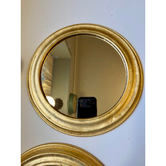 Set of 12 Vintage Round Gilt Italian Mirrors For Sale - Image 10 of 17