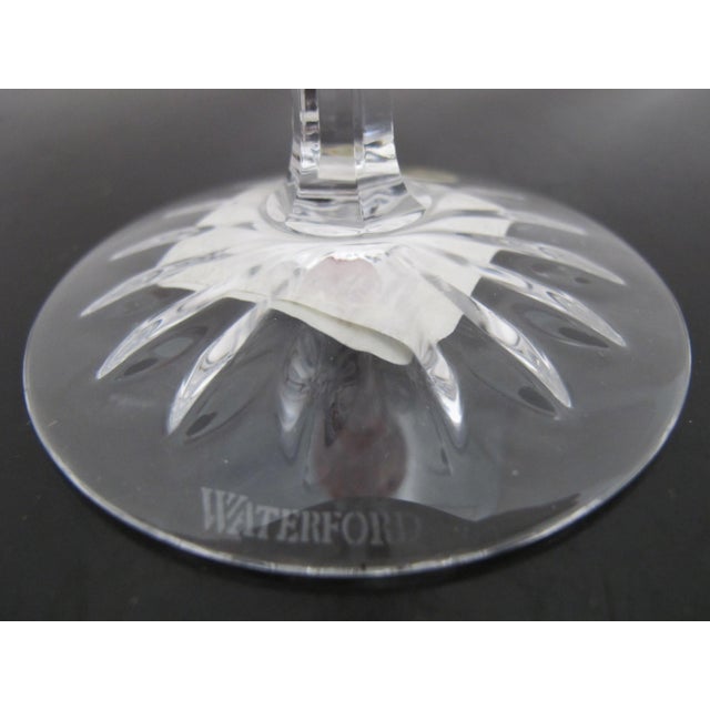 Glass Waterford Crystal 12 Days of Christmas 10 Lords Leaping Crimson Champagne Flute For Sale - Image 7 of 9