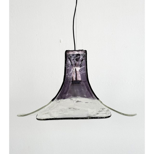 Model LS185 Pendant in Crystal-Purple Murano Glass by Carlo Nason for Mazzega, 1960s For Sale - Image 13 of 16