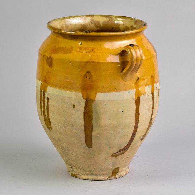 Large Early 20th C French Gold Glazed Confit Jar For Sale - Image 4 of 11