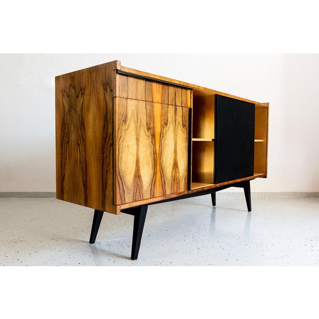 1970s Vintage Polish Sideboard in Walnut, 1970s For Sale - Image 5 of 18