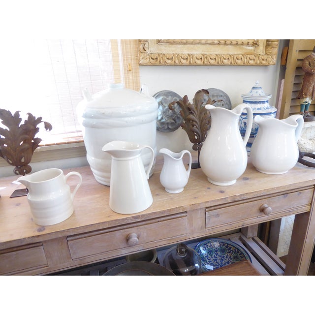 Vintage English Ironstone Pitcher For Sale - Image 4 of 4