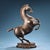 1970s Antique Chinese Bronze Rearing Horse Sculpture on Cloud Base For Sale - Image 5 of 9