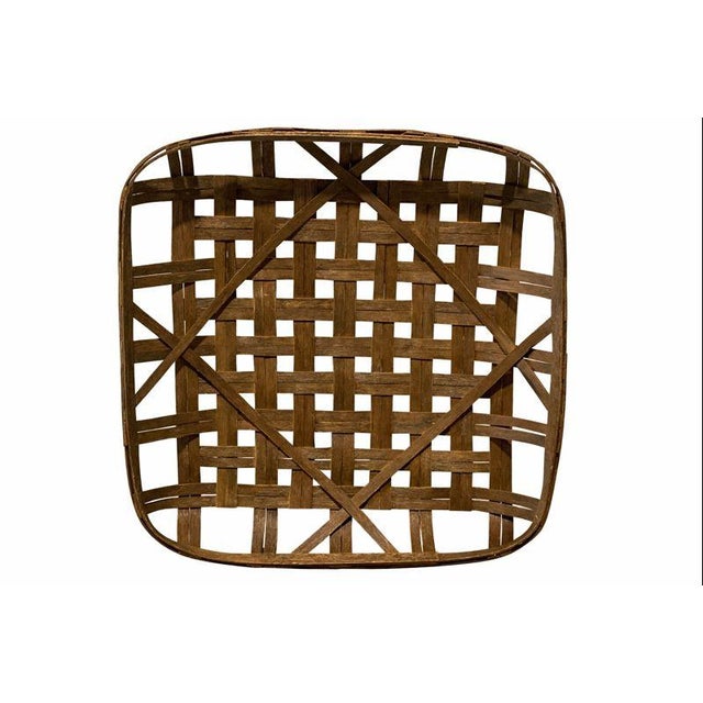 Large Square Tobacco Basket Wall Decor by Ballard Designs, 37" For Sale In Raleigh - Image 6 of 6