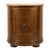 Woven Bamboo Cylinder Side Table With Travertine Top, Coastal Organic Style For Sale