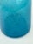 Mid-Century Modern Art Glass Tall Vase: Vintage Mid Century Cerulean Periwinkle Blue Crackle With Lovely Texture For Sale - Image 3 of 4