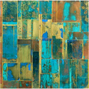 "Glimpses No. 8" Contemporary Abstract Mixed-Media Painting by Alexander Eulert