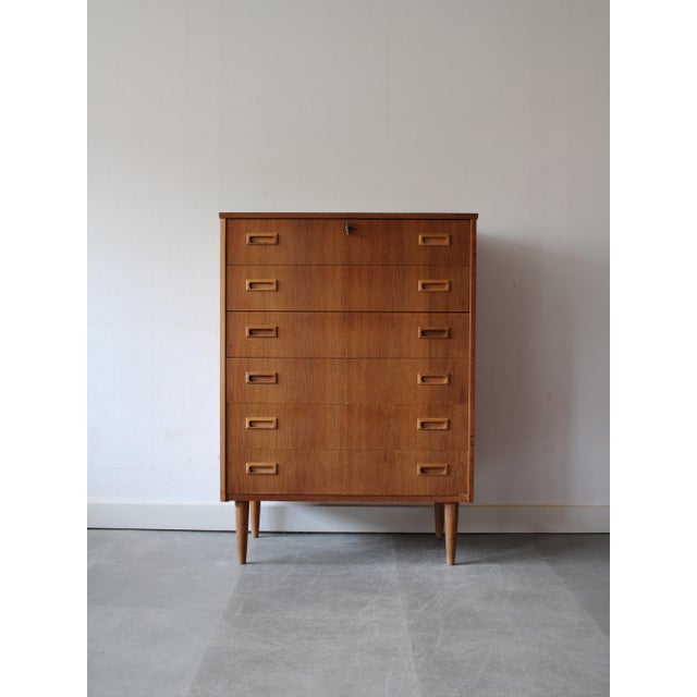 Vintage Danish Oak Chest of Drawers, 1960s For Sale - Image 11 of 11