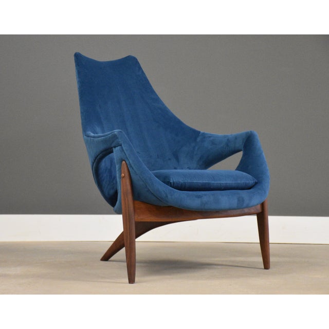 1960s Luigi Tiengo Walnut Lounge Chair For Sale - Image 9 of 11